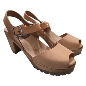 MIA Tan Leather Mules - US Size 7.5